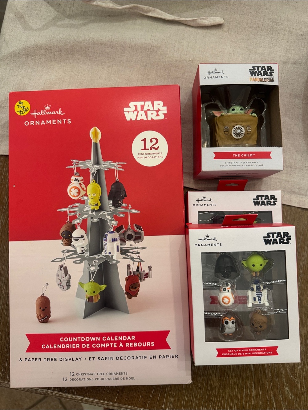 Hallmark Star Wars Ornaments Set - Red, White, Green, Black
